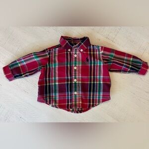 Ralph Lauren Baby Boy Plaid Button Down
